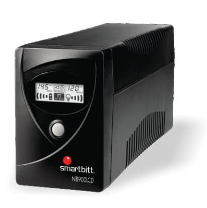 SMARTBITT No-Break SMARTBITT SBNB900LCD, 900 VA, 450 W, Negro, Hogar y Oficina
