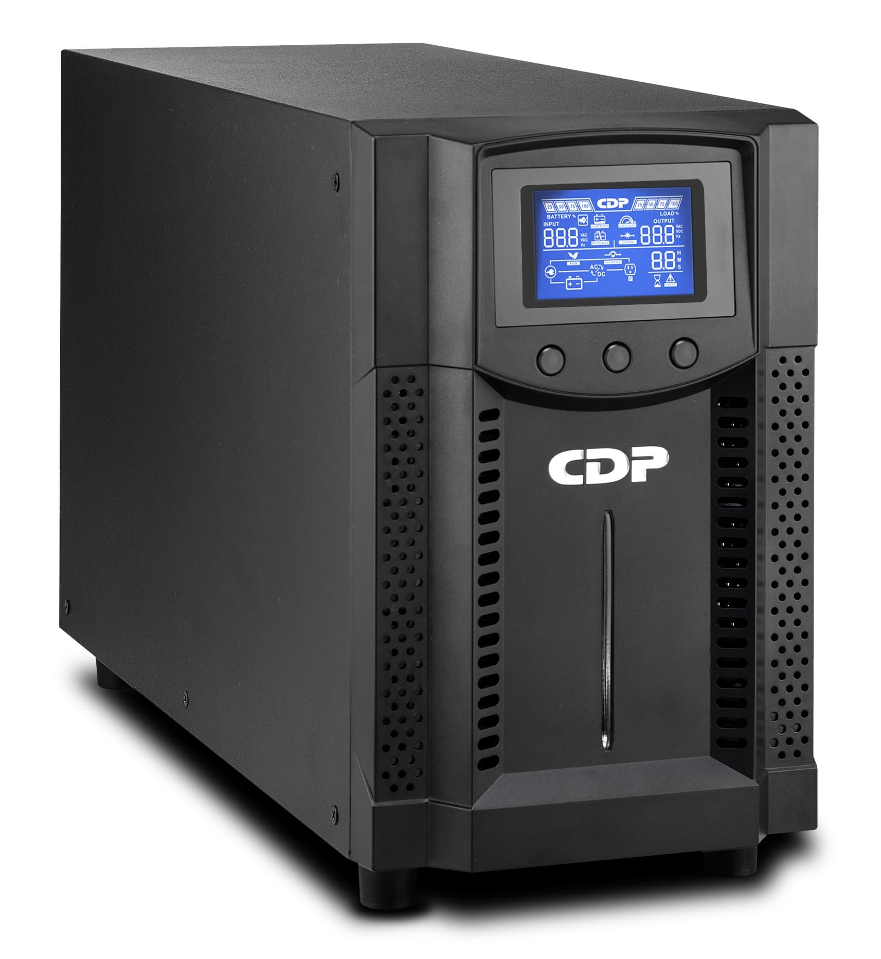 CDP No-Break CDP UPO11-3AX 3000VA/3000W FP 1.0 Online UPS Torre, LCD UL, FCC, CE 120 Vac