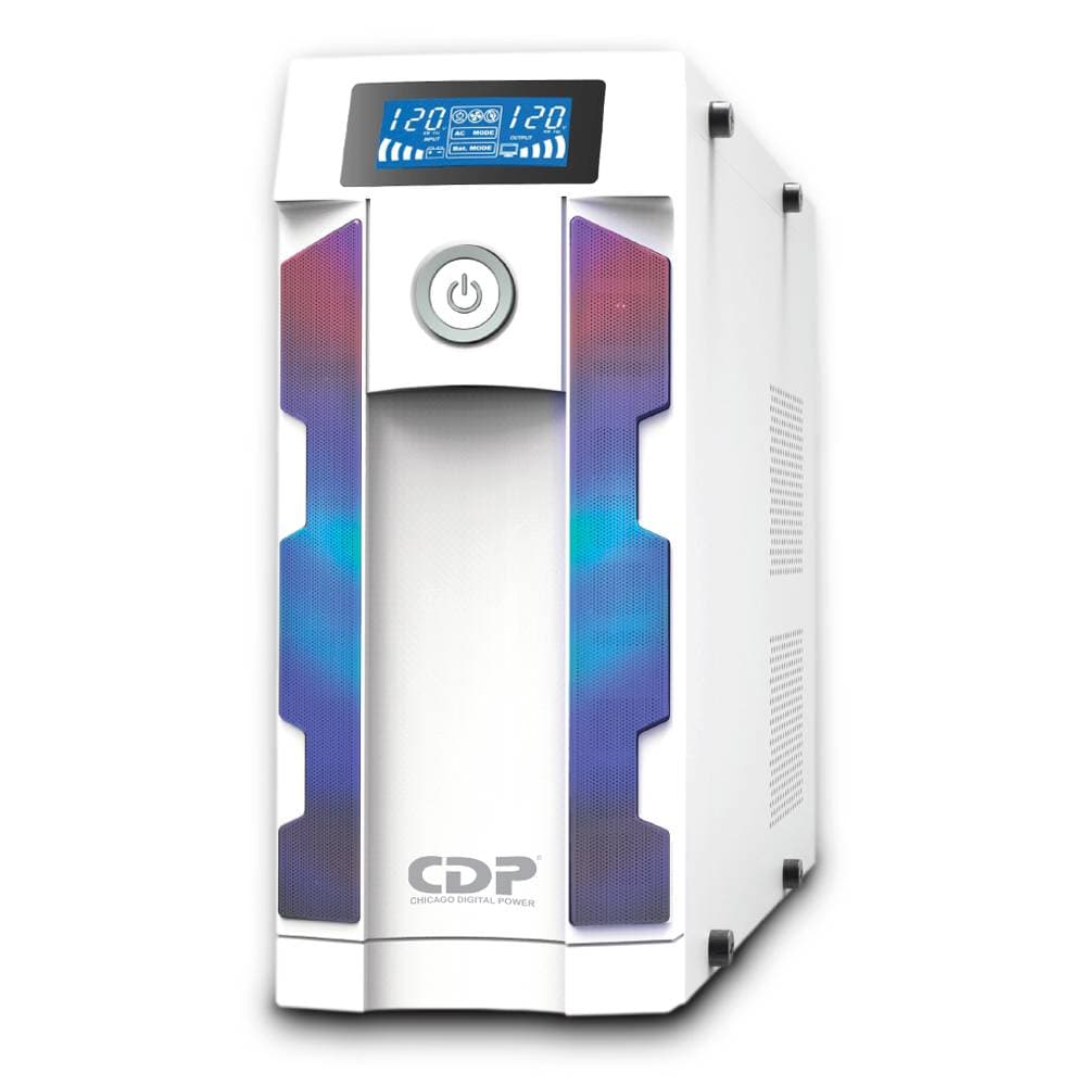 CDP NO BREAK CDP GSMART1516 1500VA/900W UPS Smart, AVR 16 Salidas, Puerto de carga USB (8 USB-A y 2 USB-C), Luz RGB, LCD, 120 Vac