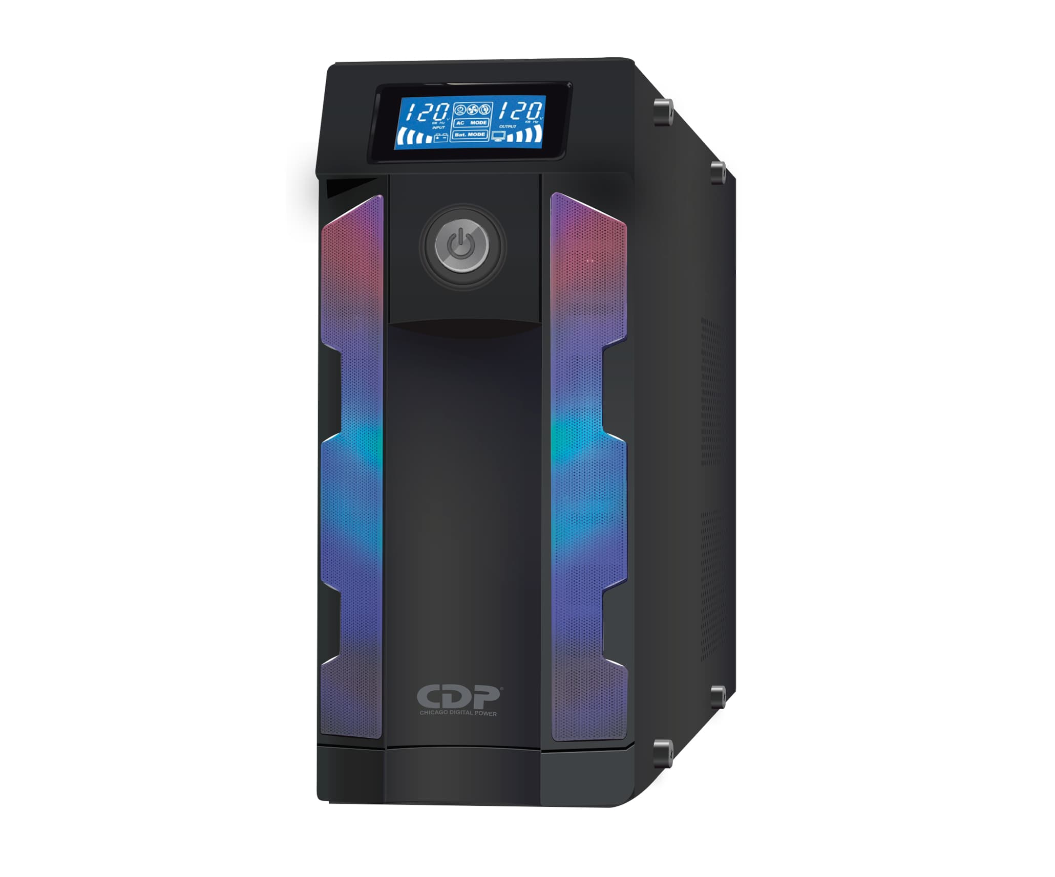 CDP GSMART1516B 1500VA/900W UPS Smart, AVR 16 Salidas, Puerto de carga USB (8 USB-A y 2 USB-C), 210 joules, Luz RGB, LCD, 120 Vac