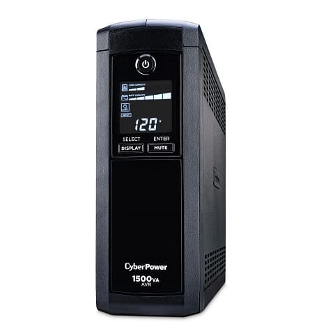 CYBERPOWER No-Break CyberPower CP1500AVRLCDa, 1500 VA, 900 W, Negro, Hogar y Oficina