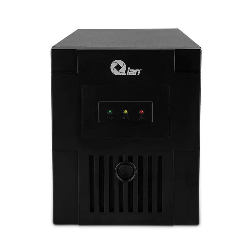 Qian QIAN NO BREAK/UPS 1000VA, CAPACIDAD 1000VA Y 500W DE VOLTAJE, RECARGA EN 4 A 6 HORAS, INDICADORES LED Y ALARMA, 4 TOMAS DE CORRIENTE, QEI-1000-01