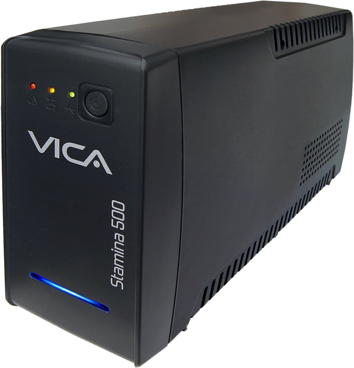 VICA No break interactivo STAMINA 500, 500VA/300W, entrada 127VCA 60Hz, salida 120 VCA, 4 tomas reguladas y respaldadas/ 4 con supresor, Indicadores LED