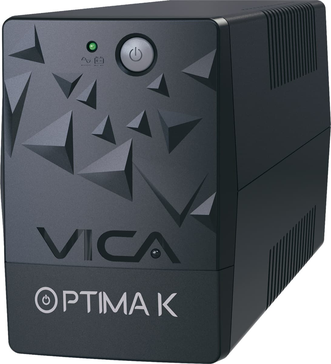 VICA No break interactivo OPTIMA K 1000VA/500W, entrada 81/145Vca 60/50Hz, salida 120Vca 60Hz, 6 NEMA 5-15R protegidos, RJ11/RJ45, Indicadores LED