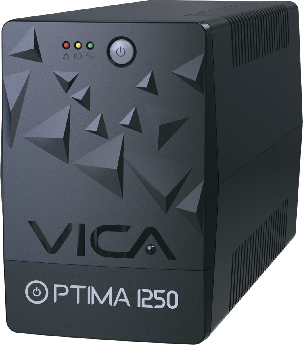 VICA No Break interactivo Optima 1250, 1250VA/600W, 6 NEMA 5-15R regulados y respaldados, Entrada 100/132 VAC, RJ11/RJ45, salida 110/120 VAC, Indicador LED