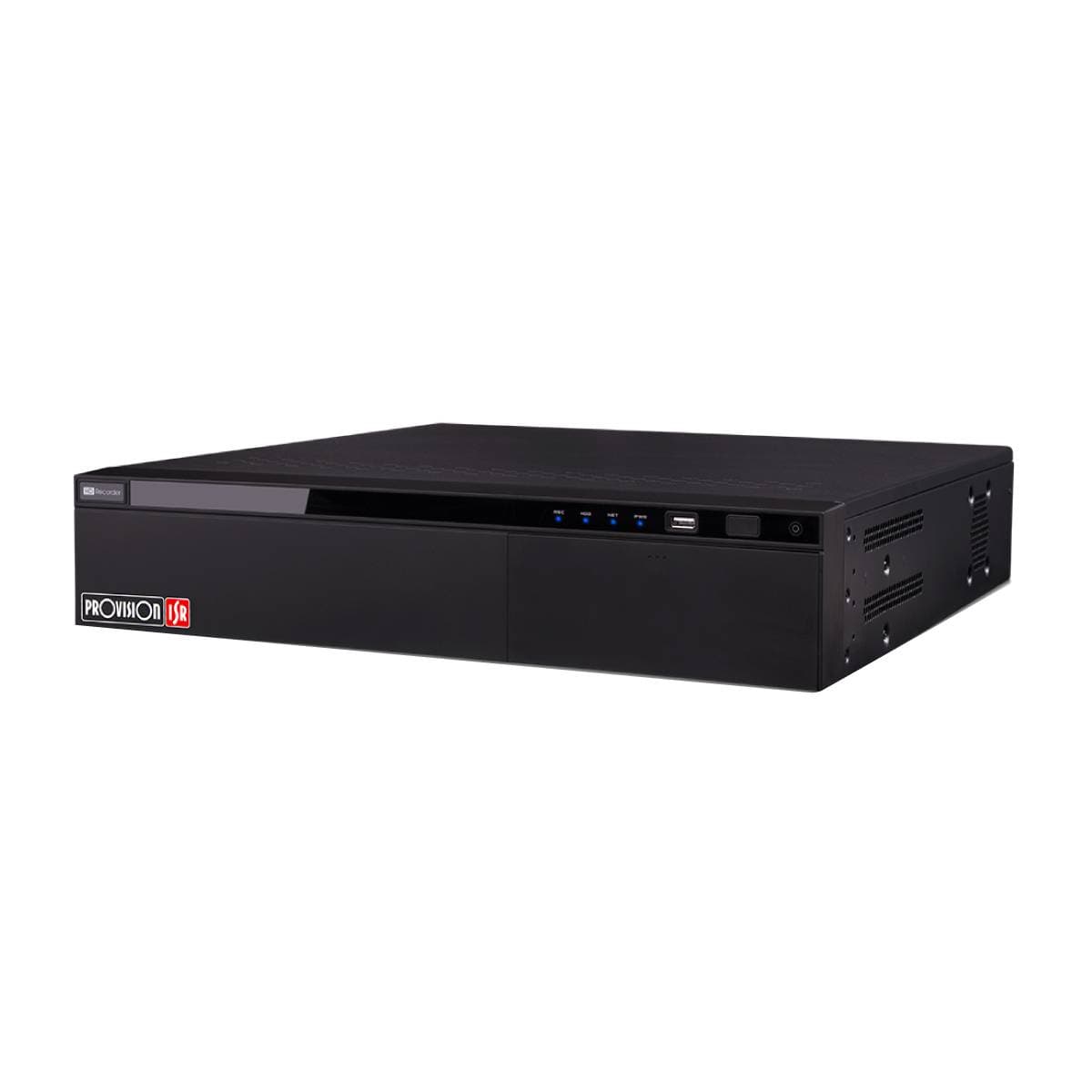 PROVISION-ISR NVR de 32 canales Via Red, soporta cámaras IP de hasta 12 MP, 8 SATA para HDD 10 TB, RAID, metadatos, DDA2, Check Point