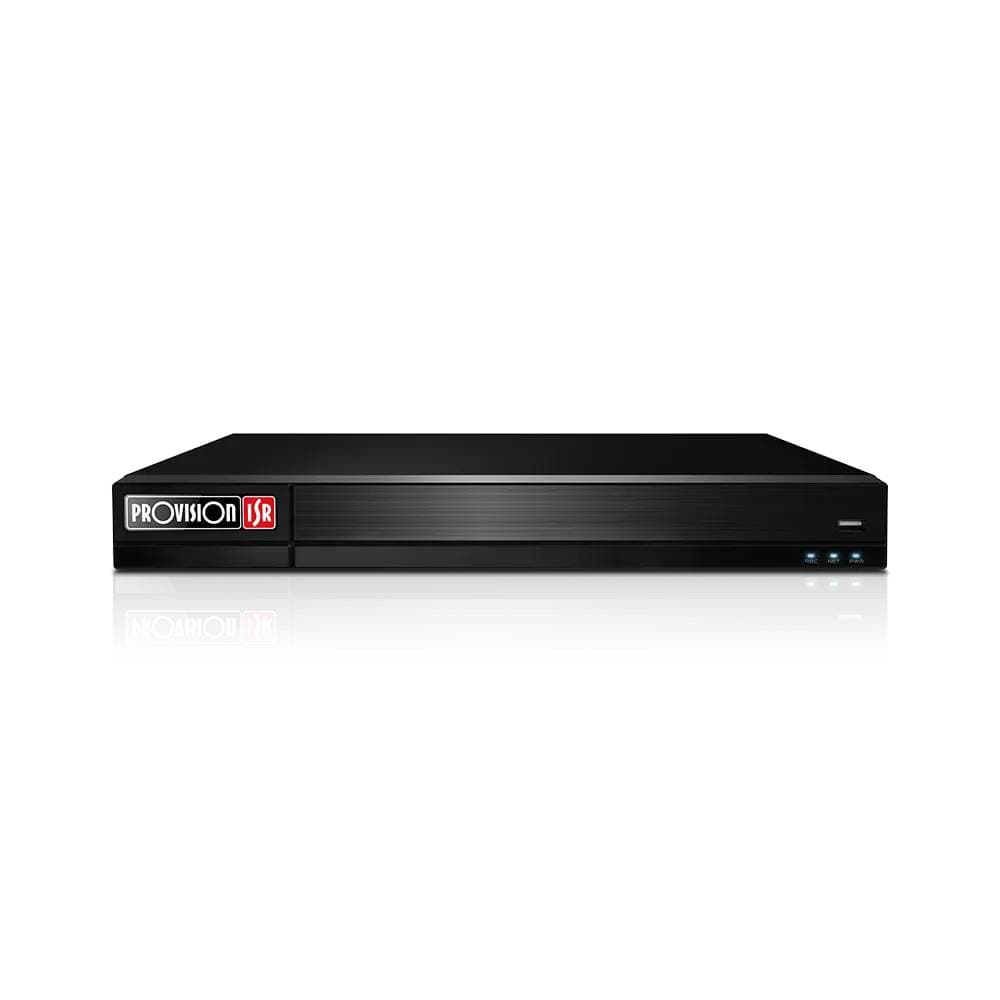 PROVISION-ISR NVR de 16 canales Via Red, soporta cámaras IP de hasta 12 MP, 2 SATA para HDD 10 TB, P2P, metadatos, DDA2, Check Point
