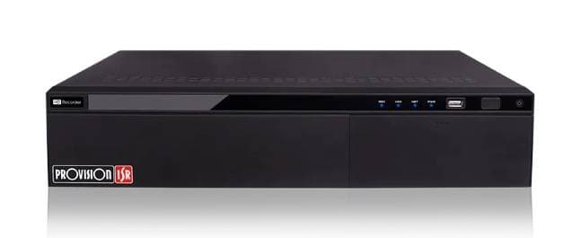 PROVISION-ISR NVR de 64 canales Via Red, soporta cámaras IP de hasta 16 MP, Soporta 8 HDD 10 TB C/U, 4K HDMI, analítico de Reconocimiento facial, NDDA, Check Point