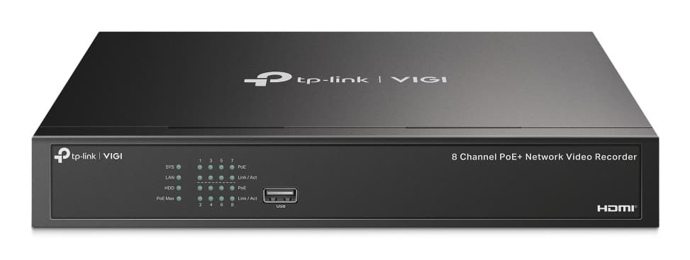 TP-LINK Grabador de vídeo VIGI de 8 canales PoE+