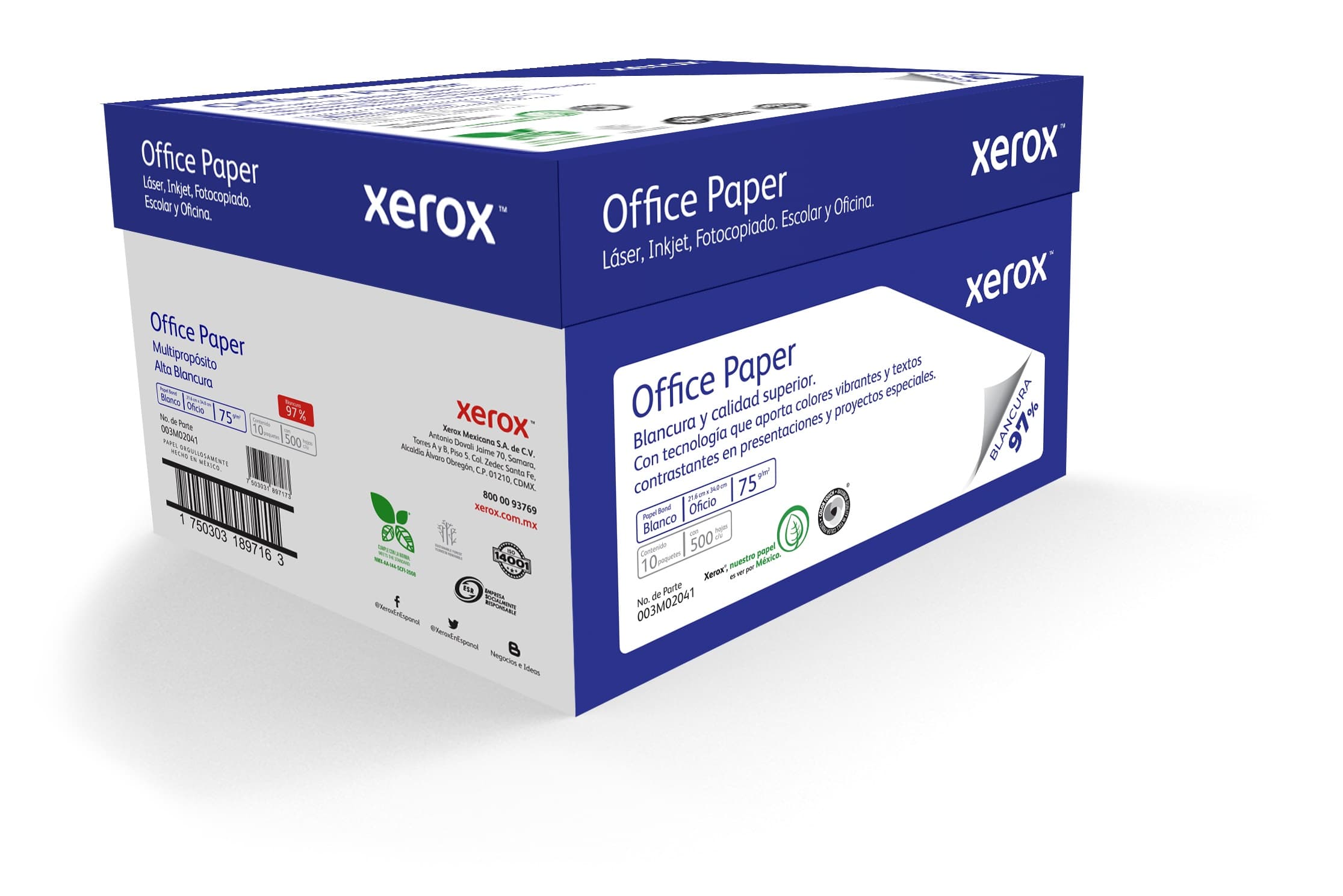 XEROX PAPEL PREMIUM AZUL OFICIO 97% BLANCURA