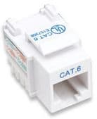 INTELLINET 210591 JACK RJ45 CAT6 KEYSTONE DE IMPACTO BLANCO. Para uso con cable sin blindaje (UTP) Cat6, Compatible con herramientas de ponchado 110 y Krone