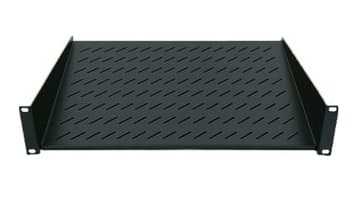 INTELLINET 712514 Charola fija 19, 2U, Ventilada, Negro. Para montaje en pared y gabinetes con un mínimo de 520 mm de profundidad