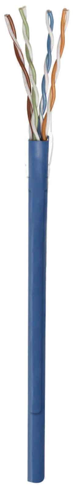 INTELLINET Bobina de cable de red UTP, Solida, 705059, 100% Cobre, 305 m, CAT 6, Color Azul, 4 pares, 23 AWG
