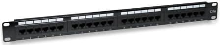 INTELLINET 513555 Panel de Parcheo Cat5e 24 ptos 1U; Compatible con herramientas de ponchado,soporta cable trenzado sólido y multifilar de calibres 22 y 26 AWG