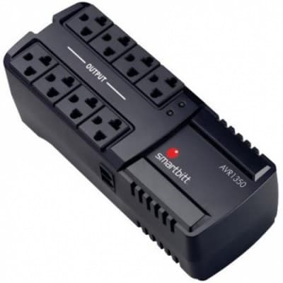 SMARTBITT Regulador SMARTBITT SBAVR1350, Negro, Hogar y Oficina, 1350 VA, 675 W