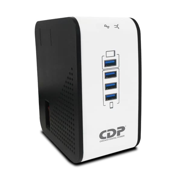 CDP Regulador de Voltaje CDP R2CU-AVR1008 1000VA/500W AVR, 8 Salidas, 175 Julios, 4 Puertos USB, 120 Vac