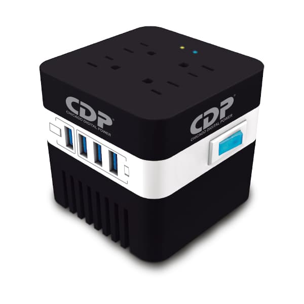 CDP Regulador de Voltaje CDP RU-AVR604 600VA/300W AVR, 4 Salidas, 175 julios, 4 Puertos USB, 120 Vac