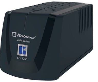 KOBLENZ Regulador KOBLENZ ER-2250, 8, Negro, Hogar y Oficina, 2250 VA, 1000 W
