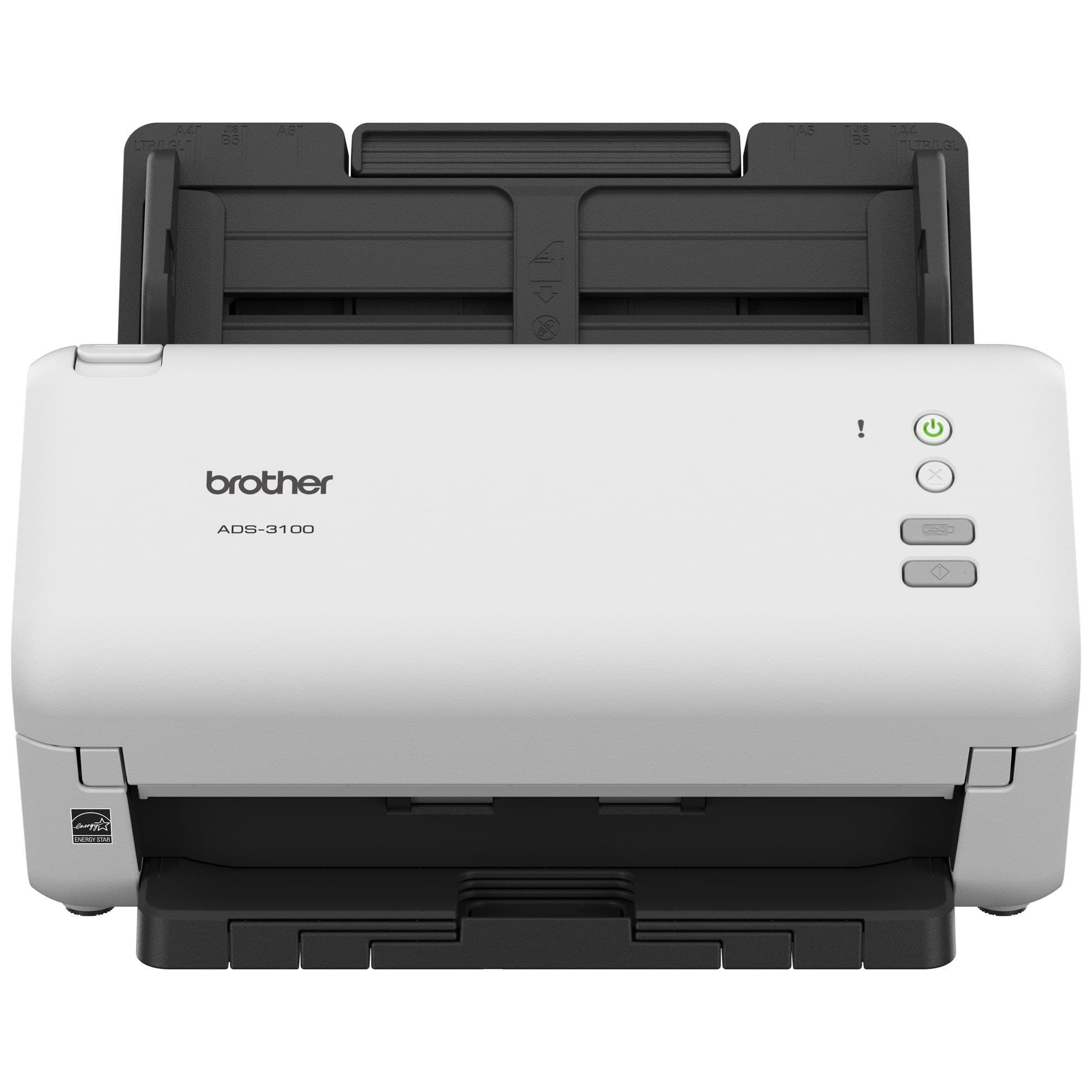BROTHER Escáner de escritorio Brother Valor ADS3100, Dúplex, 40 ppm/80 ipm, USB 3.0, ADF hasta 60 hojas, escanea hasta 6,000 hojas diarias