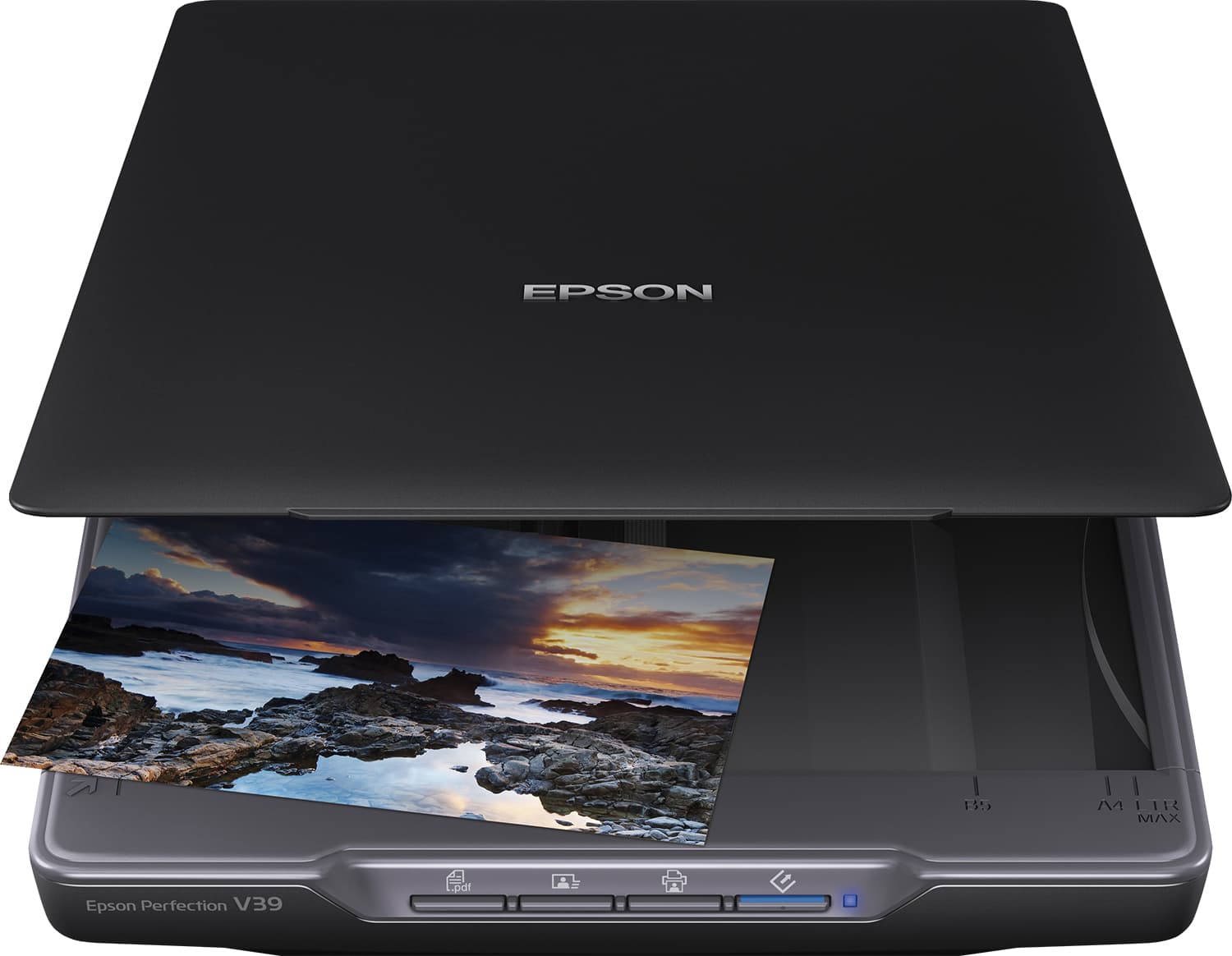 EPSON Escáner EPSON Perfection V39 II (B11B268201) Escáner plano, Resolución de escaneado 4.800 ppp x 4.800 ppp (horizontal × vertical), Resolución óptica Princi
