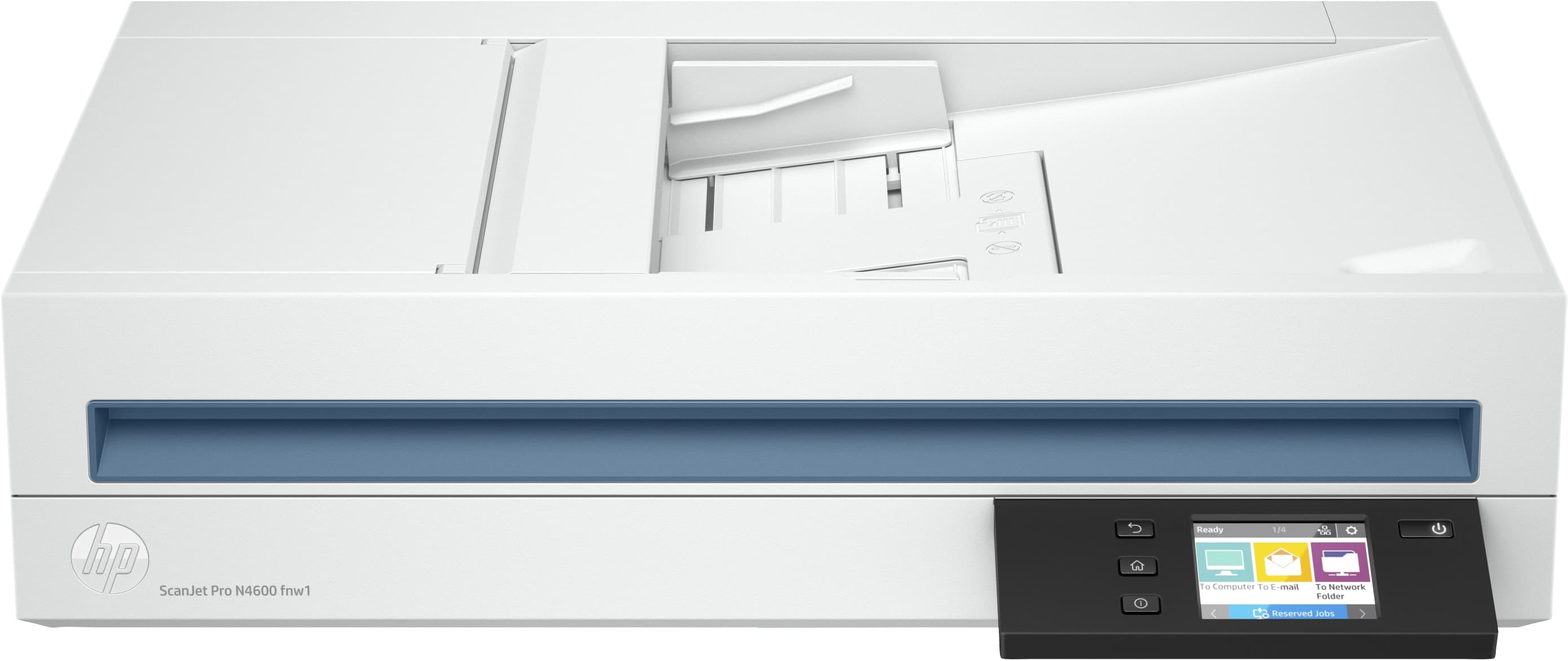 HP Escáner HP ScanJet Pro N4600 fnw1 20G07A - 216 x 5362 mm, ADF, CIS, 6000 páginas, 40 ppm/80 ipm