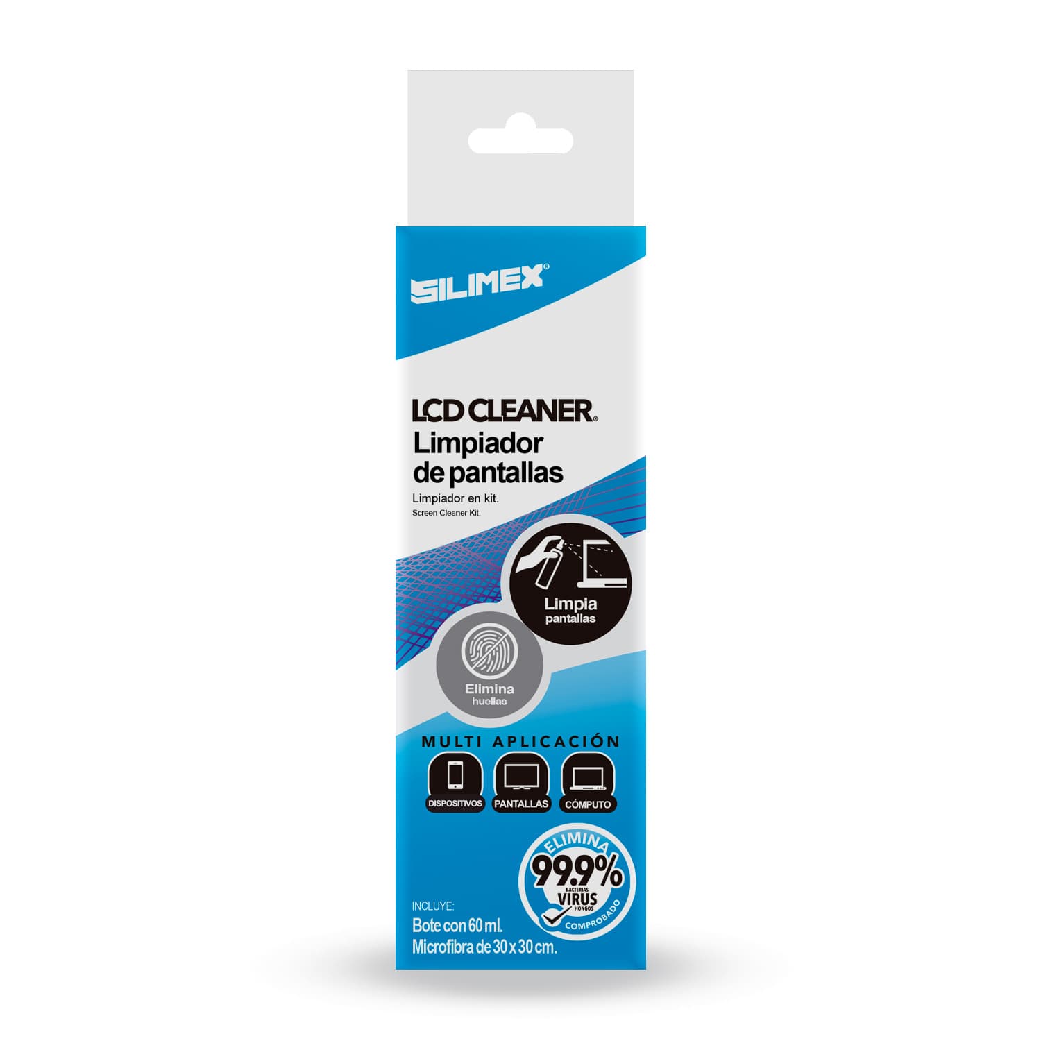 SILIMEX Kit LCD Cleaner SILIMEX, Color blanco, Atomizador