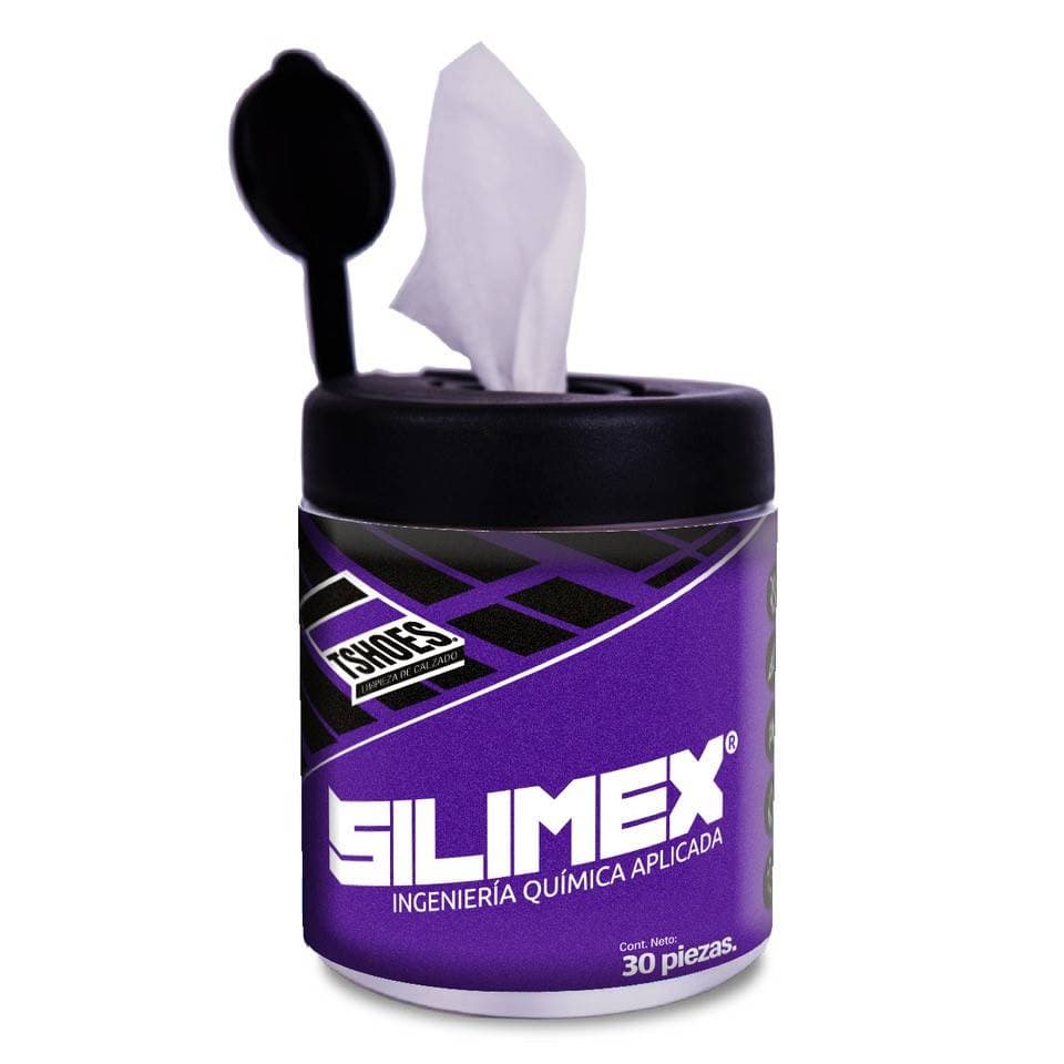 SILIMEX TSHOES EXI199, Toallitas húmedas para limpieza de superficies en calzado deportivo (piel, vinil, plástico, gamuz, fibras sintéticas), sin alcohol