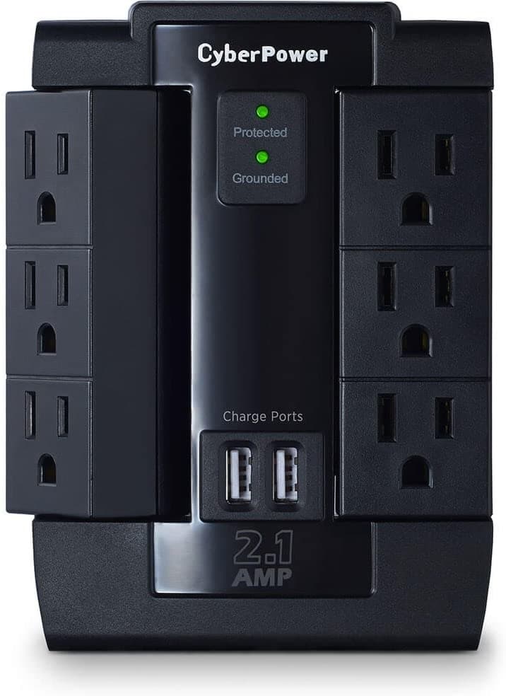 CyberPower Supresor de Picos de Pared CyberPower P600WSURC1, 6