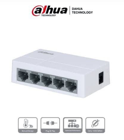Dahua Technology SWITCH DAHUA 5 PUERTOS DH-PFS3005-5ET NB