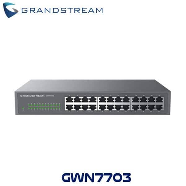 Grandstream Switch No administrable, 24 puertos Gigabit, con crossover automático MDI/MDIX, gabinete metálico para escritorio o rack 19/1U.