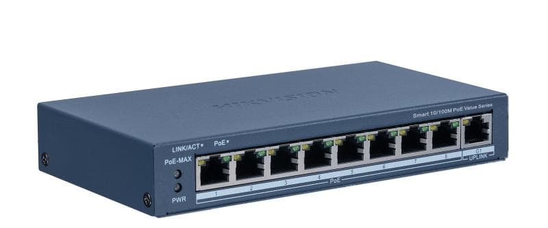 HIKVISION Hikvision DS-3E1309P-EI/M, Switch PoE+ Monitoreable, 8 Puertos 10/100 Mbps PoE+