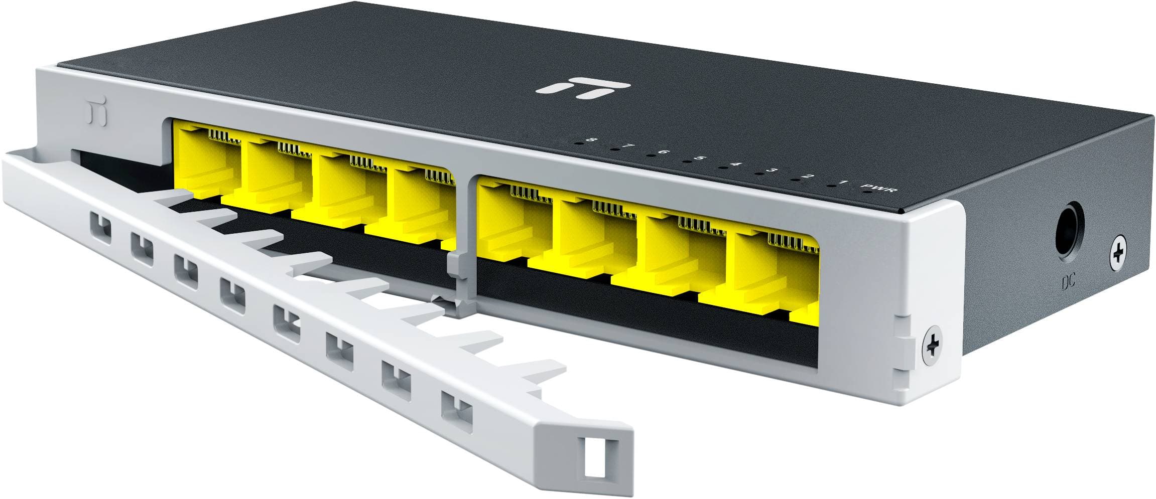 NETIS Switch NETIS modelo ST108GD, 8 puertos Gigabit Switch de escritorio, carcasa metálica con Seguro de conector incorporado, No administrable