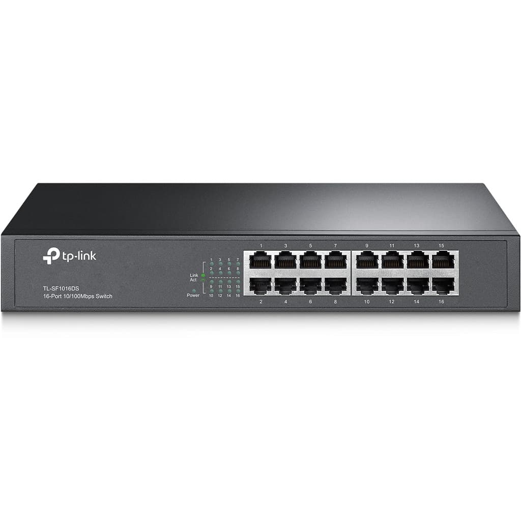 TP-LINK Switch TP-LINK TL-SF1016DS, Negro, 16 puertos