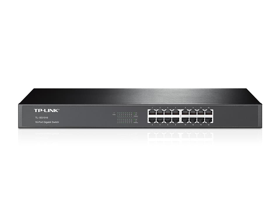 TP-LINK Switch TP-LINK TL-SG1016, Negro, 16, 10/100/1000 Base-T(X)
