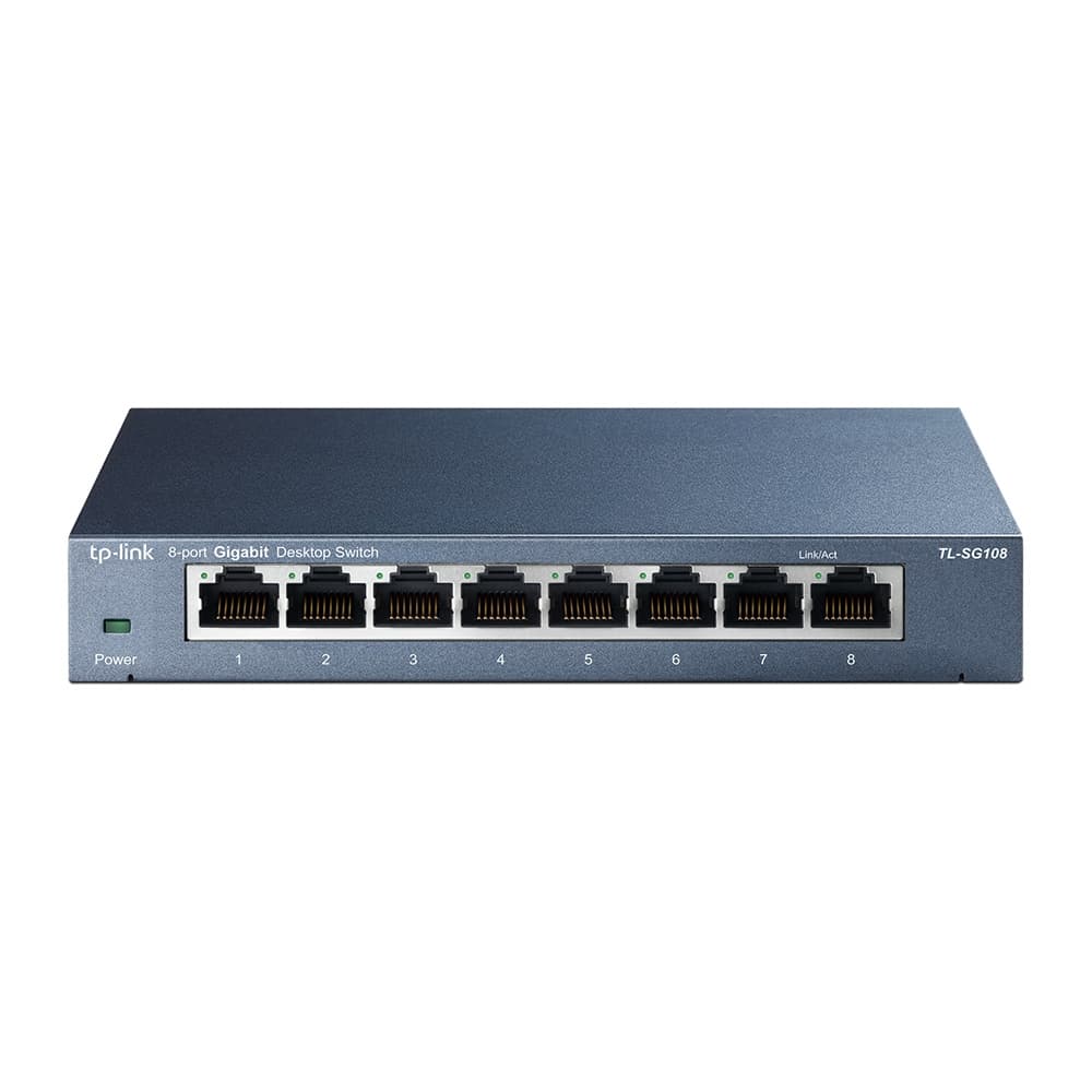 TP-LINK Switch TP-LINK TL-SG108, Negro, 8, 10/100/1000 Base-T(X)