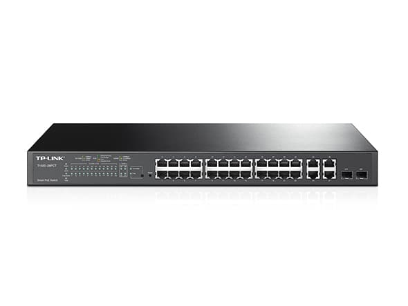 TP-LINK Switch POE Inteligente TP-LINK SL2428P, Negro, 24