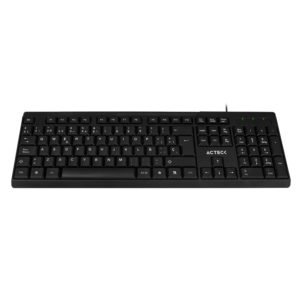 ACTECK Teclado Estándar ACTECK Alámbrico USB WINDOWS-LINUX Diseño Clásico Negro INSPIRE TA210