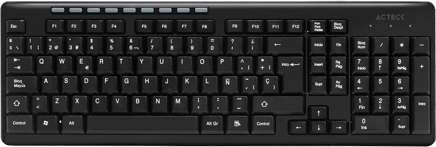 ACTECK Teclado ACTECK AC-913973, Inalámbrico, Negro