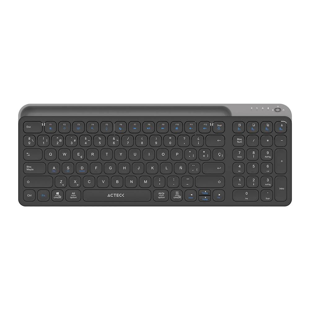 ACTECK Teclado Inalámbrico Multidispositivos INSPIRE TREK TI747 AC-940108 Acteck Elite Series Bluetooth 5.1, Dongle 2.4 MHz