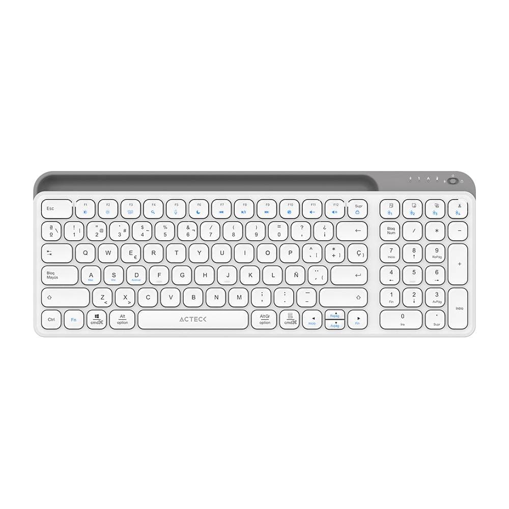 ACTECK Teclado Inalámbrico Multidispositivos AC-940115 INSPIRE TREK TI747 Acteck Elite Series Bluetooth 5.1, Dongle 2.4 MHz