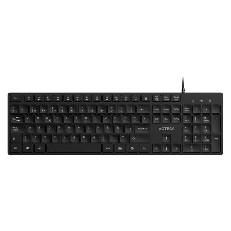 ACTECK Teclado Alámbrico VANTAGE AERO TA545 ACTECK Conectividad USB, 105 teclas de Bajo Perfil