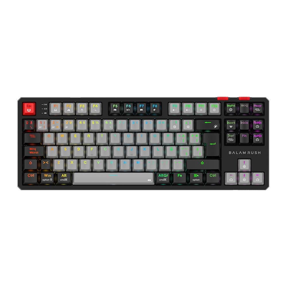 Balam Rush Teclado Gamer Inalámbrico LEVEL PRO GK990 Balam Rush Legend Series, Color Gris/Negro. BR-940368