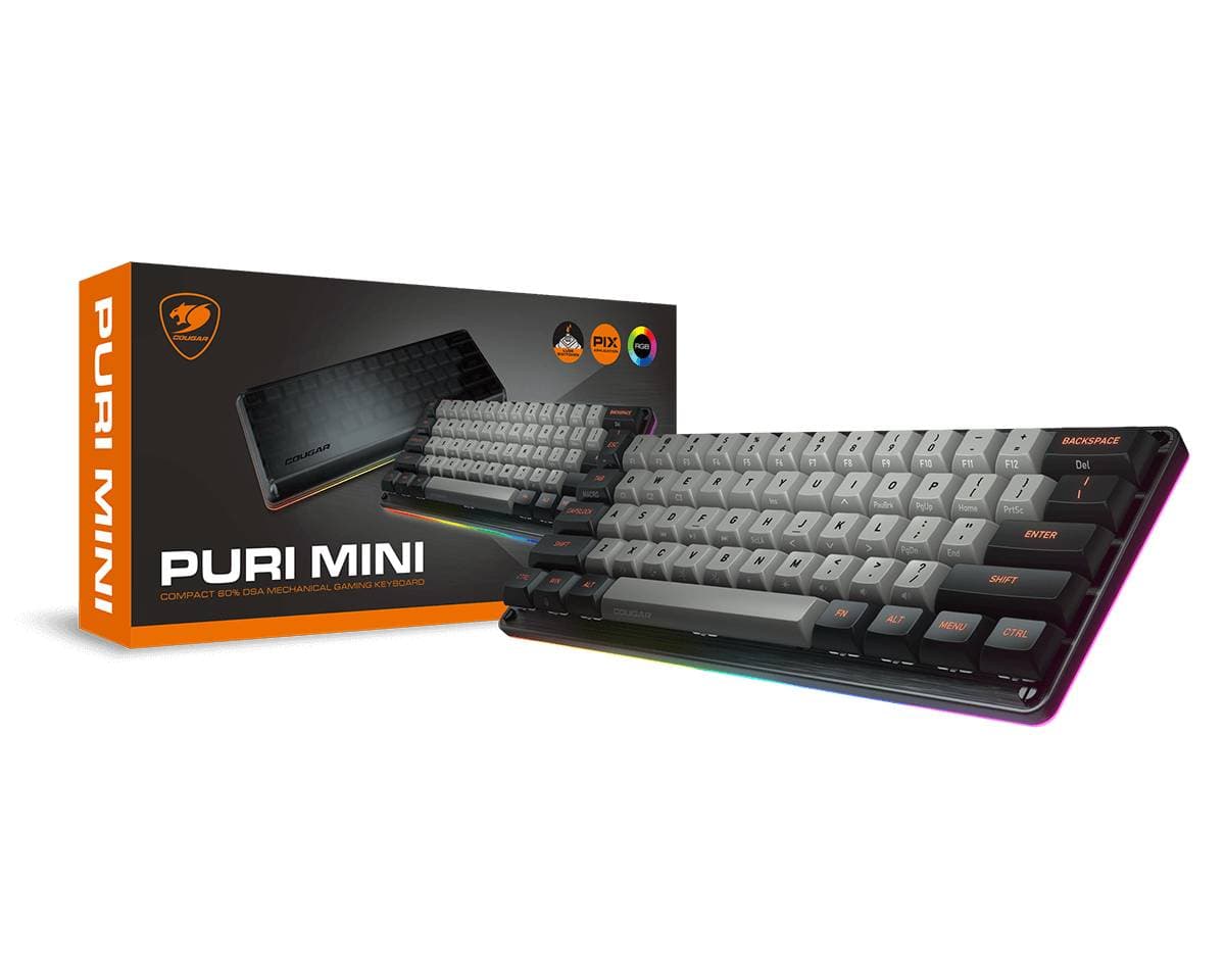 Cougar Teclado COUGAR PURI MINI MECANICO (37PRMM1MI.0002) Switches-Mecánico, USB, 6Efectos, ALAMBRICO