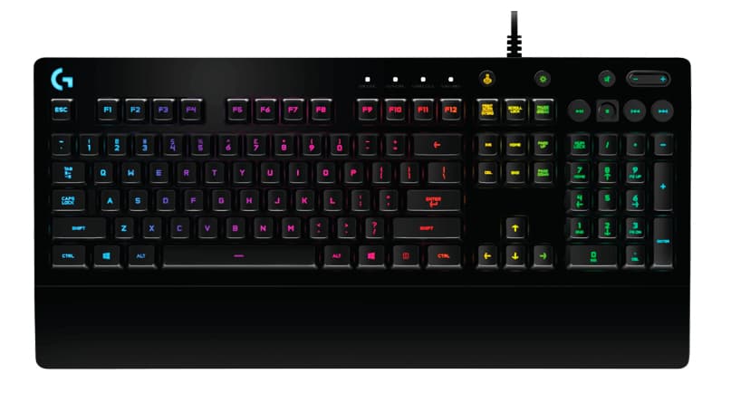 LOGITECH Teclado Gaming LOGITECH G213 PRODIGY, USB, QWERTY, Inglés, Negro, Multicolor