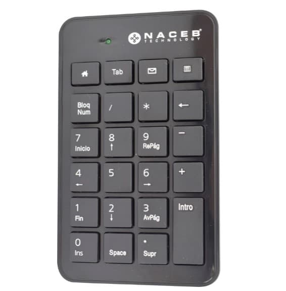 Naceb Technology Teclado Numérico Naceb Technology NA-0104, Numérico, Negro