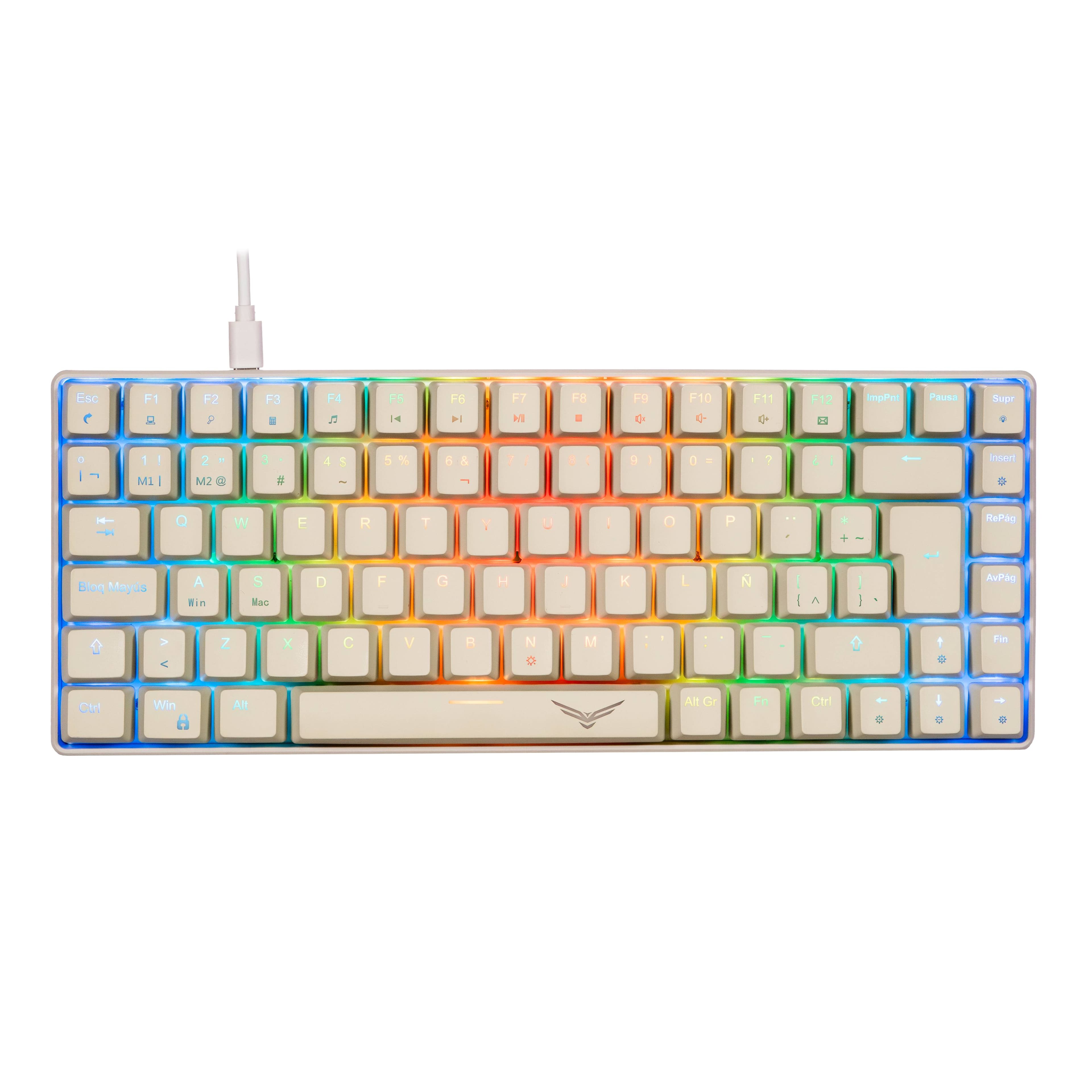 Naceb Gaming NACEB TECLADO MECANICO GAMER RGB 80% COMPACTO 84 TECLAS GRAY BASILISK NA-0970