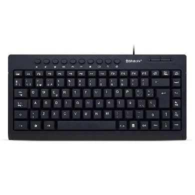BROBOTIX Teclado Multimedia USB Mini BROBOTIX 963067, USB, Negro