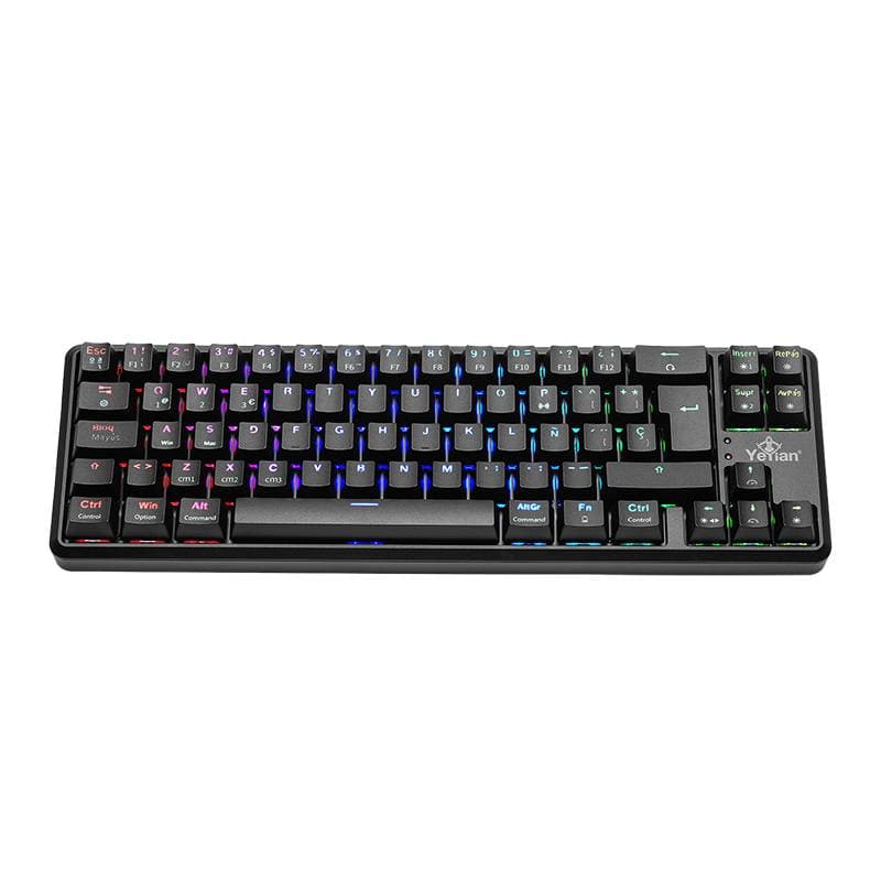 Yeyian YEYIAN TKL TECLADO GAMER AKIL S 3500 SWITCH ROJO, 69 TECLAS, INTERRUPTOR CAMBIO, ANTI GHOSTING N-KEY R, LED RGB ARCOIRIS 18 EFECT, IP42 YTM-28209R