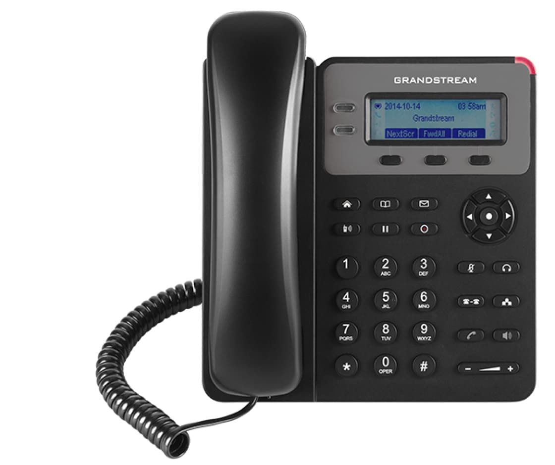 Grandstream Teléfono IP de 1 linea con 1 cuenta SIP, Ethernet con Poe, conferencia de 3 vías, SIP, incluye su fuente de alimentación
