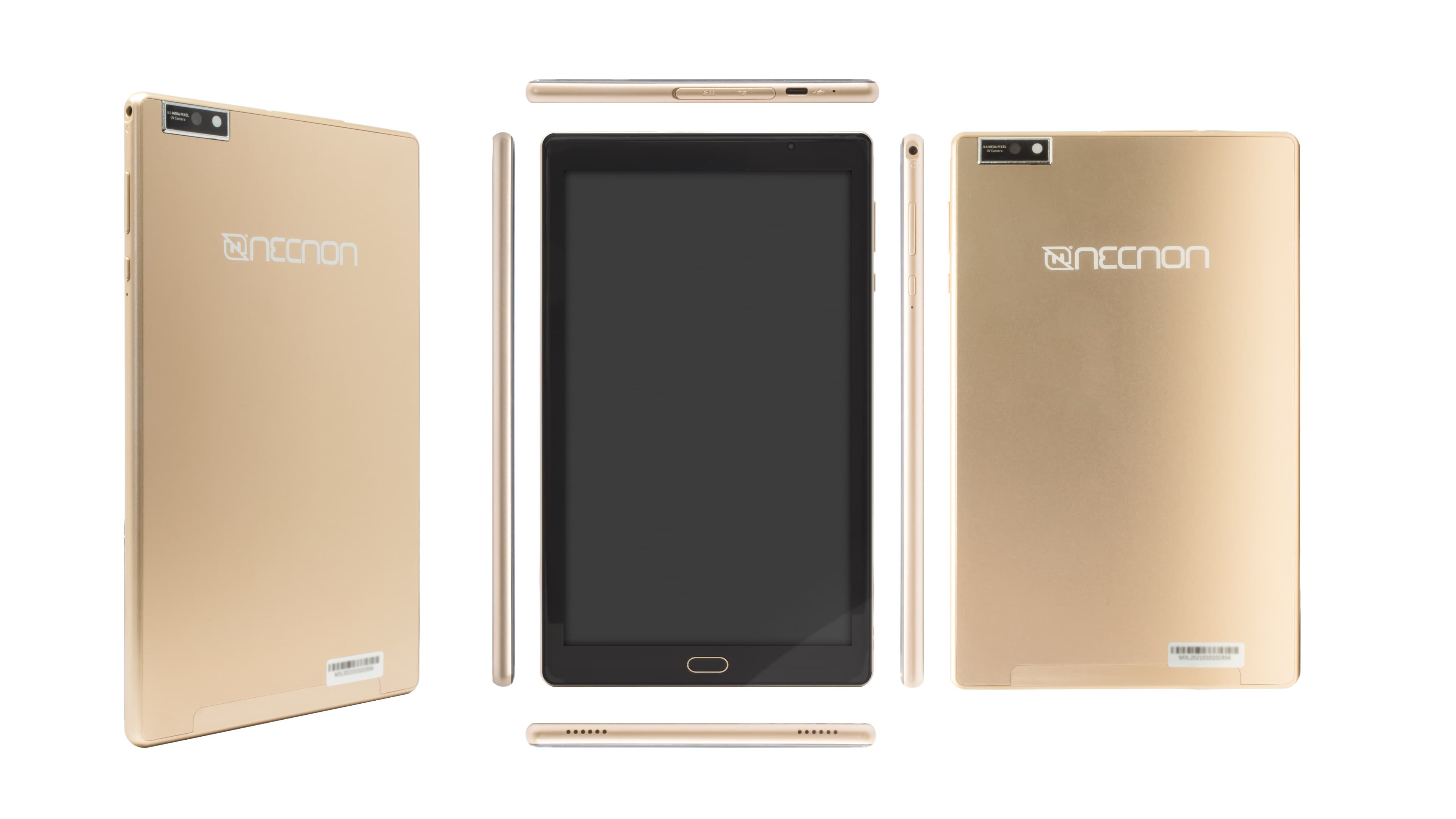 NECNON TABLET 3G 3L-2 2GB RAM 32GB ROM 9 PULGADAS IPS ANDROID 10 CAM 5 Y 8 MP FLASH SIM FUNDA CON COVER Y STAND INCLUIDA FLASH DORADO